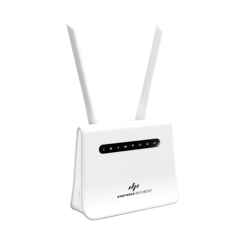 Diprogress Router 4G LTE Wi-Fi N300 1-LAN batteria 300Mbps 2x5DBi batteria tampone 12H - DPWR4G01