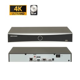 Hikvision NVR Registratore IP 4 canali 12Mp acusense + Hard disk 1Tb - DS-7604NXI-K1