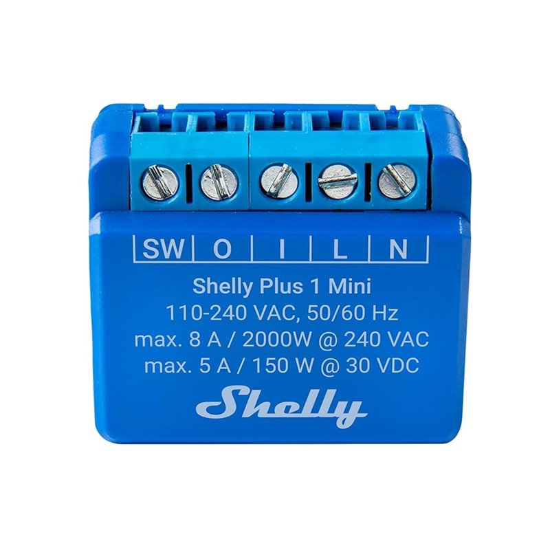 Shelly Plus 1 Mini Interruttore intelligente Wi-Fi, 1 canale 8 A - 195062