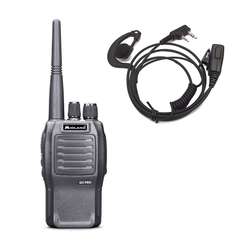 Midland G11 PRO Ricetrasmettitore Bibanda Pmr446 + Auricolare Mic. compatibile Proxel  - C966.06