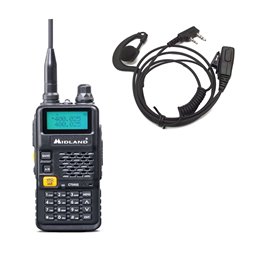 Midland Ricetramettitore VHF/UHF dual band + Auricolare compatibile - CT590-S