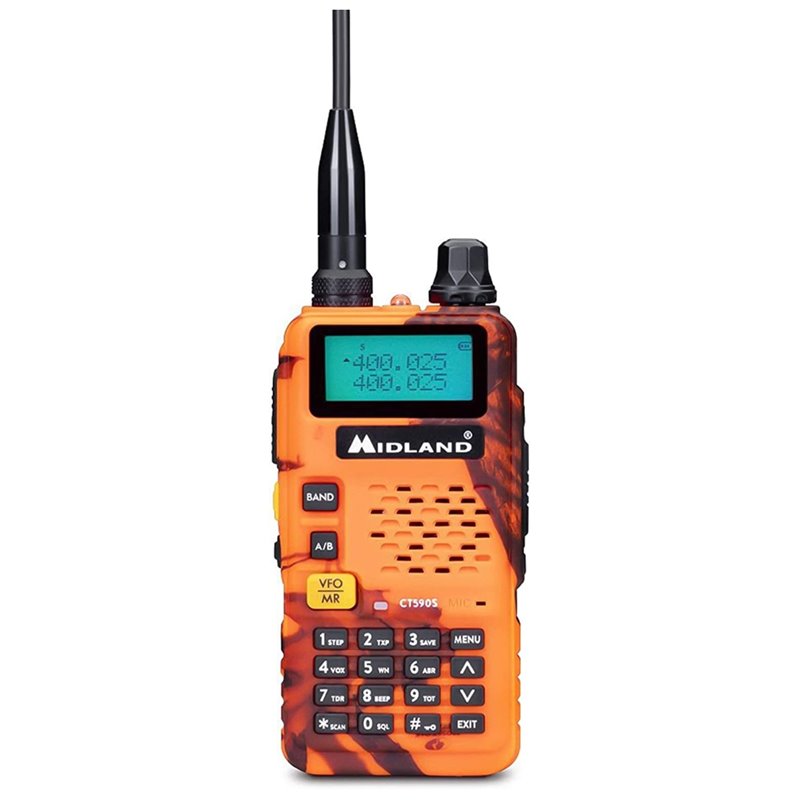 Midland CT590-S BLAZE Ricetrasmittente Dual Band VHF/UHF batteria 1500mAh 128 Canali - C1354.02