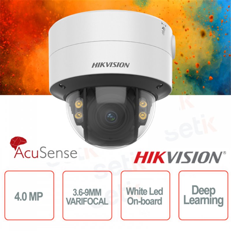 Hikvision ColorVu 4MP obbiettivo variabile 3.6-9mm - DS-2CD2747G2-LZS