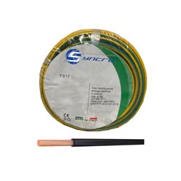 Syncro cavo filo flessibile unipolare 2,5mmq 20mt colore GIALLO VERDE terra - SYFS172520GV