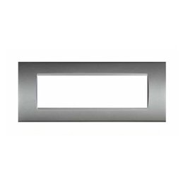 Mapam Placca 7 posti grigio scuro compatibile Bticino Living International - ART 8007-08