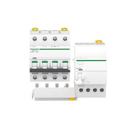 Schneider Electric Blocco differenziale QuickVigi iC60 4P 25A 30mA AC + Interruttore magnetotermico iC60N 4P C 25A 6000A