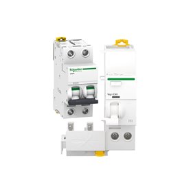 Schneider Electric Blocco differenziale QuickVigi iC60 2P 25A 300mA AC + Interruttore magnetotermico iC60N 2P C 25A 6000A