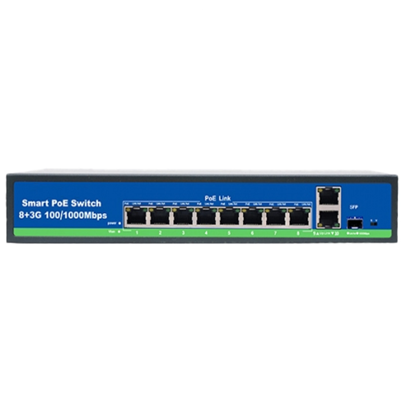 SYS Switch PoE VLAN 8 porte 100/1000 Mbps Max Distanza 100 m telecamera IP - G0821GB