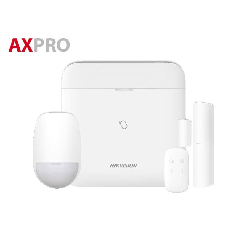 Hikvision AXPro centrale 64 zone + telecomando + rivelatore + contatto - DS-PWA64-Kit-WE