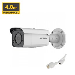 Hikvision telecamera 4MP ip poe da esterno bullet 4mm colorvu acusense white led - DS-2CD2T47G2-L