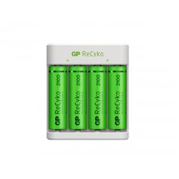 GP Batteries kit caricatore USB + 4 Batterie Ni-mh ricaricabili da 2100mA