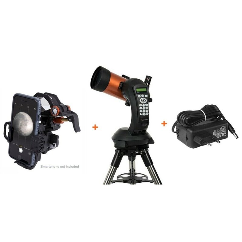 Celestron telescopio Nexstar 4SE + Alimentatore + Adattatore Smartphone Nexyz (204X) - CE11049-DS-A