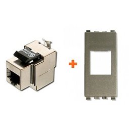 Presa rete CAT.6 STP Vimar Eikon Next Grigio metallizzato RJ45 schermata small