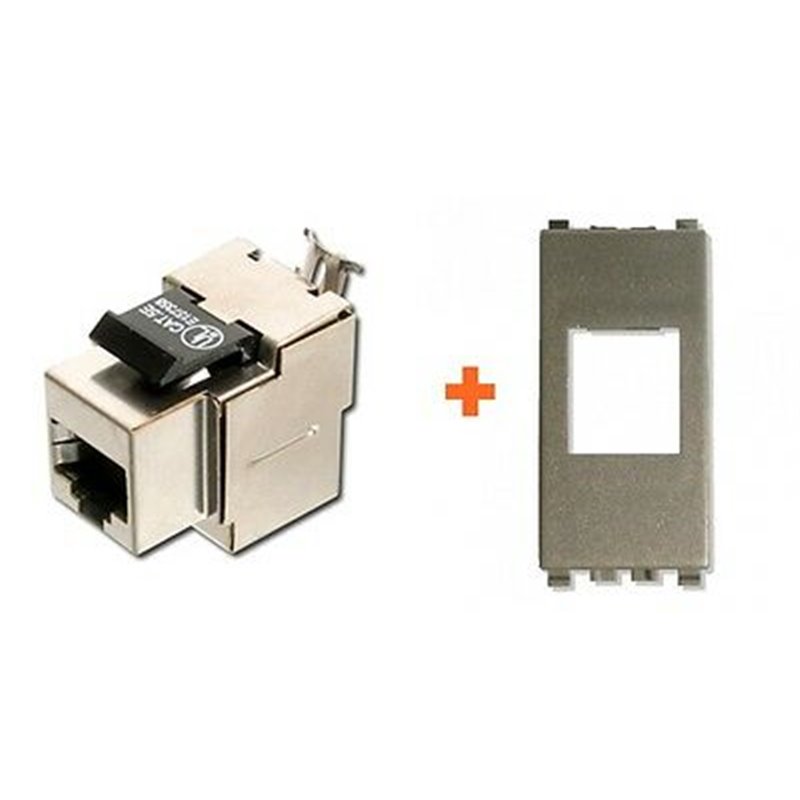 Presa di rete CAT.5e STP Vimar Eikon Next grigio metallizzato RJ45 small