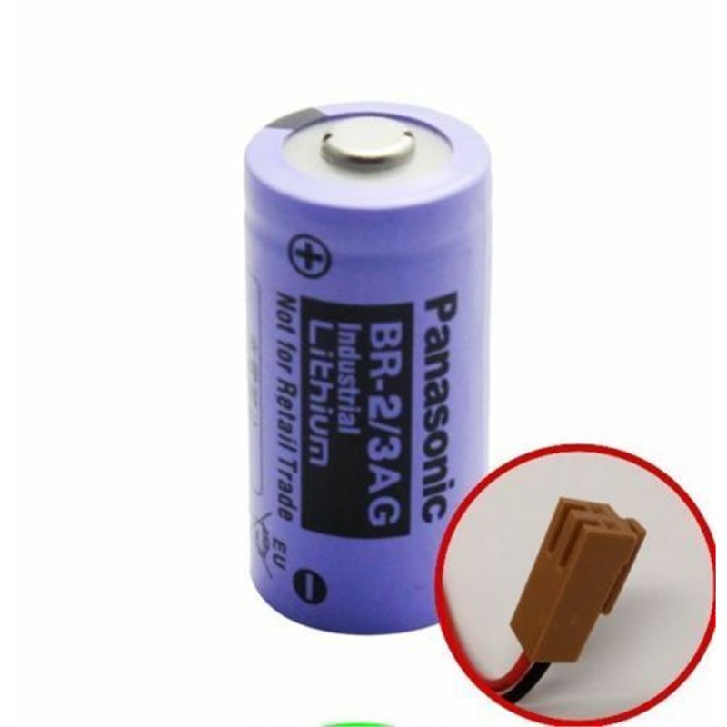 Batteria litio Panasonic BR-2/3AG 3V 1450mAh Fanuc IC693-ACC-301  (ic693acc301)