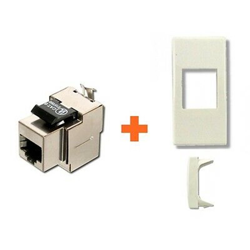 Keystone presa jack rete rj45 cat.6 stp schermata compatibile Legrand Cross