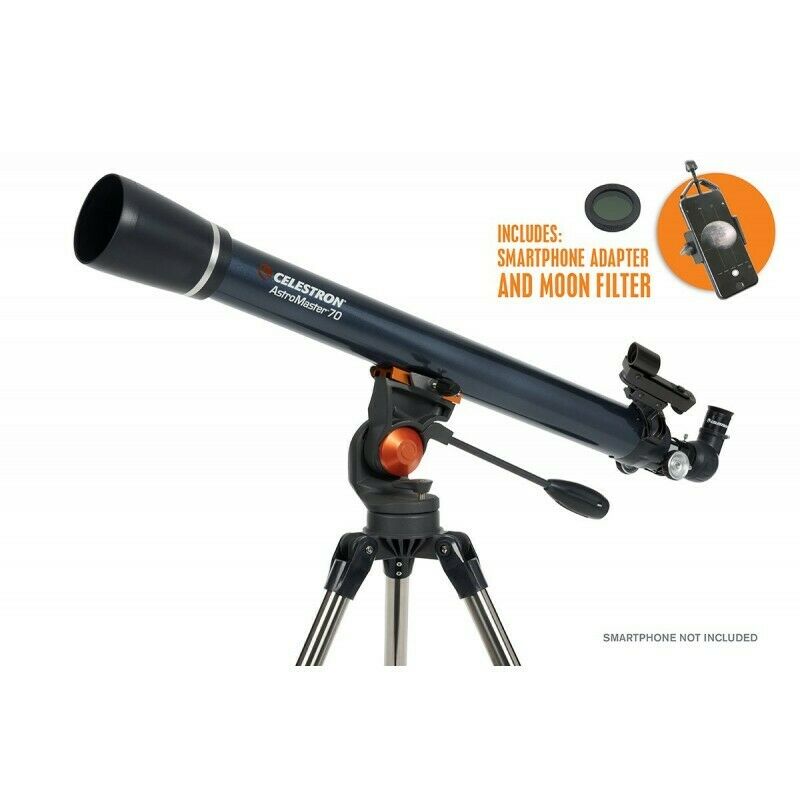 Celestron Telescopio 70/900 ASTROMASTER 70AZ DELUXE (140X) + Adatt. Smarphone + Filtro - CE22064