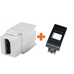 Keystone presa HDMI da incasso femmina-femmina compatibile legrand vela nera