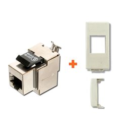 Presa rete CAT.5e STP RJ45 compatibile Bticino Luna bianca bianco schermata