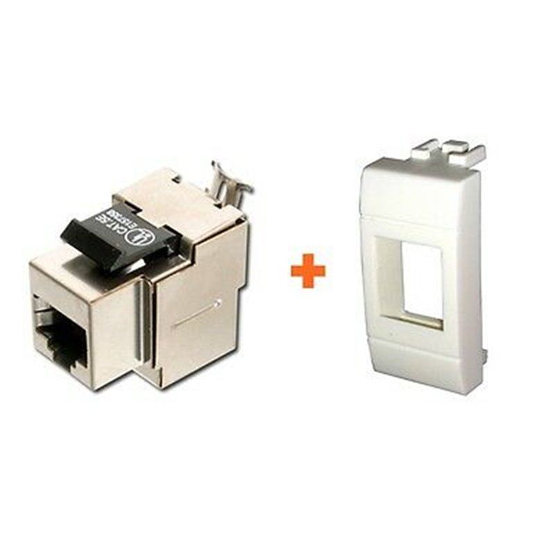 Intellinet presa rete RJ45 cat.5e stp schermata compatibile Bticino Light bianca