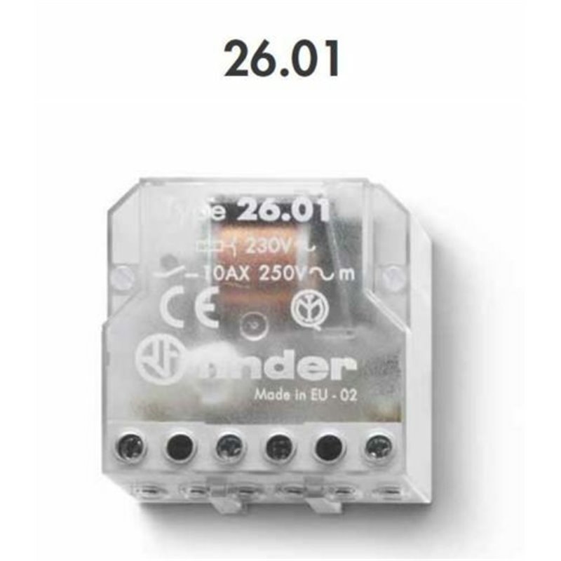 Finder rele a impulsi 10A - 250V - 230Vac - 1 contatto NO- 26.01.8.230.0000