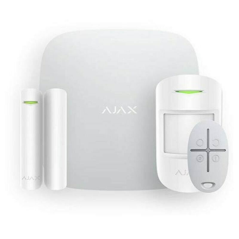 Ajax Kit antifurto wireless HUB PLUS + GSM(2G/3G) + LAN + WIFI + SENSORI bianco - 38176 - 20290