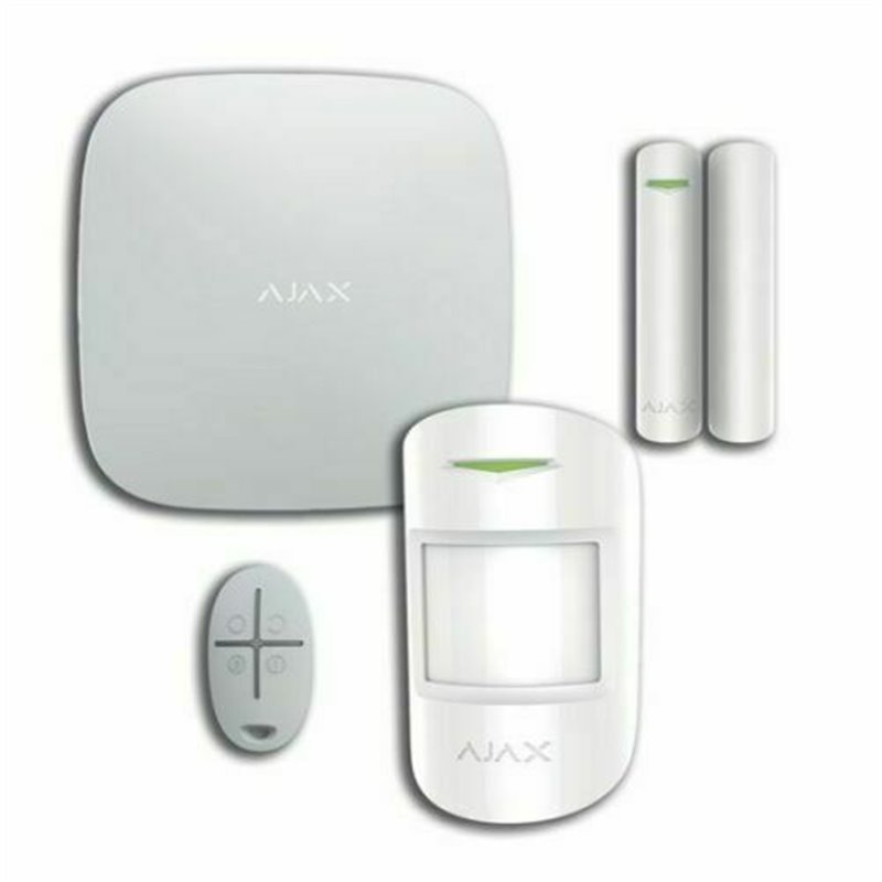 Ajax Kit antifurto wireless  HUB + GSM(2G) + LAN + SENSORI - bianco - 38168 - 20288