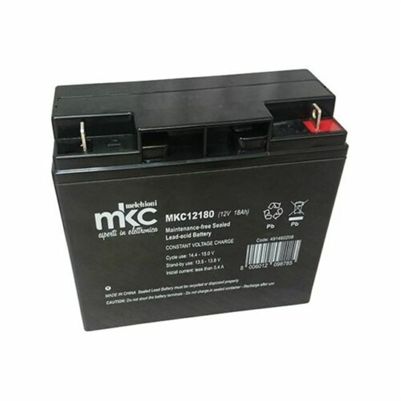 MKC Batteria ermetica ricaricabile al piombo 12V 18Ah