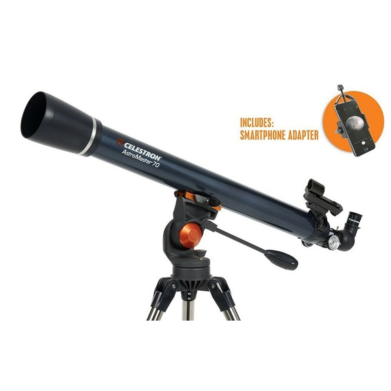 Celestron Telescopio 70/900 ASTROMASTER 70AZ(140x) + Adattatore Smartphone - CE21061-DS