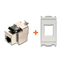 Presa rete CAT.6 STP RJ45 schermata compatibile Vimar Idea bianca small