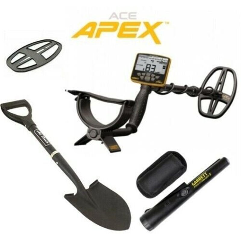 Garrett Metal Detector Apex Multifrequenza Simultanea + Pointer2 + Vanga fibra