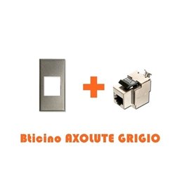 Presa rete CAT.6 stp comp. Bticino axolute grigio chiaro metallizzato RJ45 small