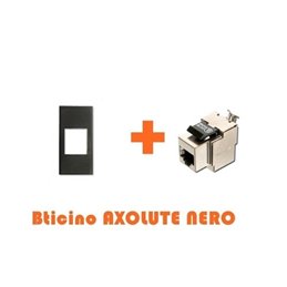 Presa rete CAT.6 stp comp. Bticino Axolute nero grigio scuro nera RJ45 small