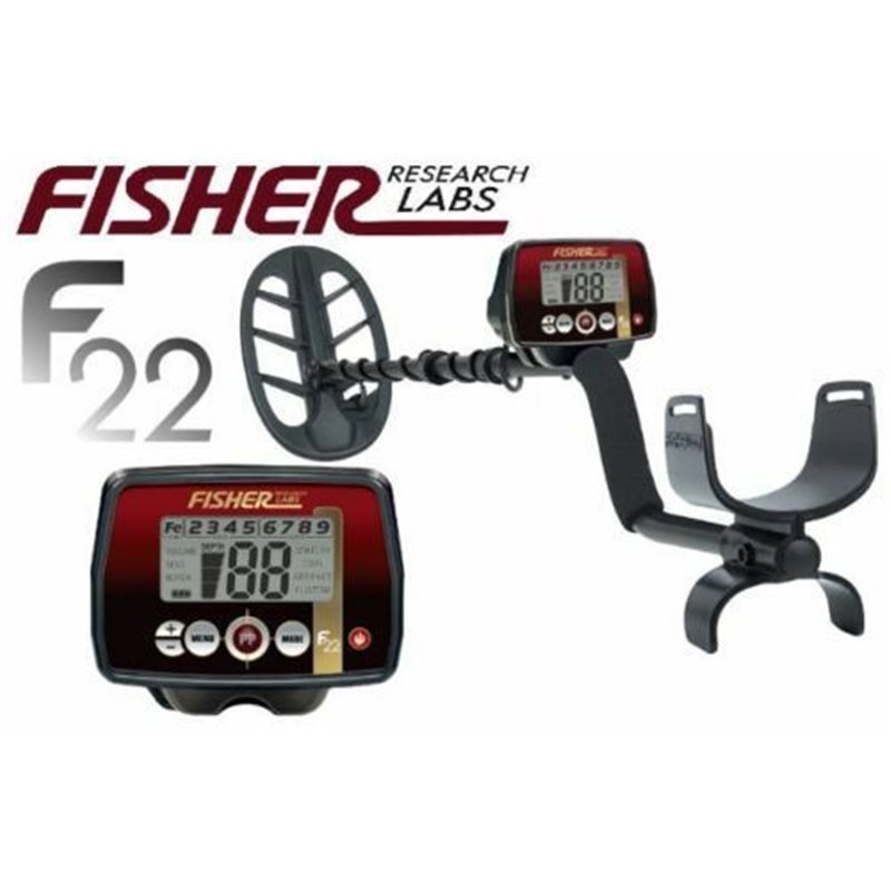 Fisher metal detector F22 con  piastra 11"