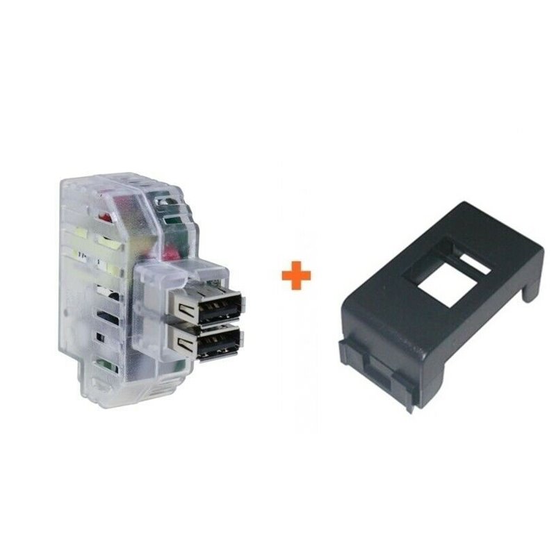 Fanton caricatore doppia presa USB AA 5V 2,4A compatibile Abb Elos - 82892-AE