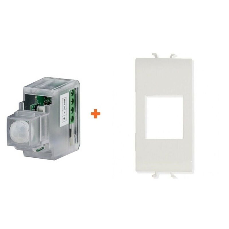 CSI Keystone sensore infrarossi incasso 12V filare compatibile Gewiss Chorus bianca