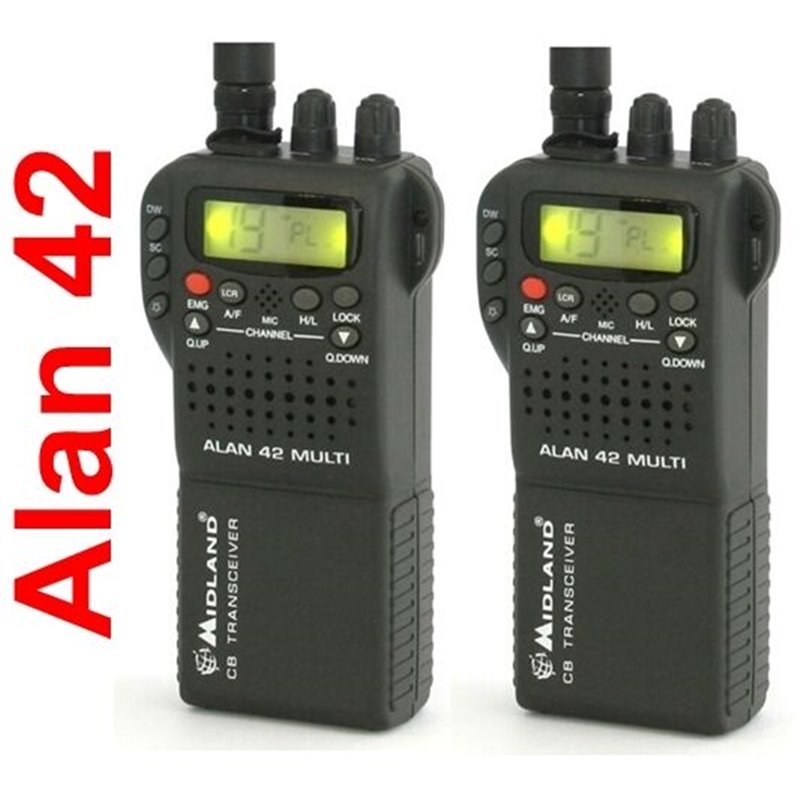 Midland 2 pz radio cb alan 42 ds ricetrasmittente baracchino portatile