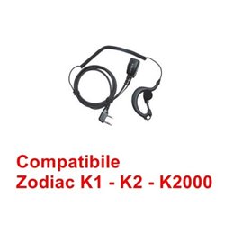 Zodiac microfono auricolare con ptt compatibile zodiac k1 k2 k2000