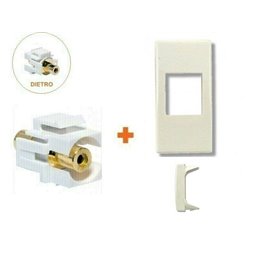 Keystone presa RCA gialla femmina - femmina compatibile Legrand Cross