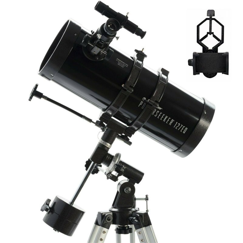 Celestron telescopio Powerseeker 127EQ (254X) + Adattatore Smartphone - CE21049