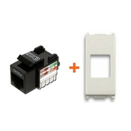 Intellinet presa rete lan cat.5e utp rj45 compatibile Vimar Arkè bianca