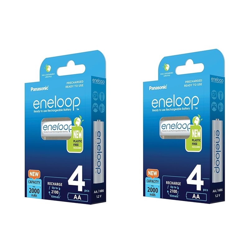 Panasonic Eneloop batterie ricaricabili 8 stilo AA 2000 mAh BK-3MCCE