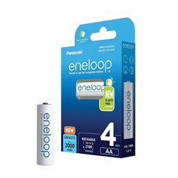 Eneloop Panasonic batterie ricaricabili 4 stilo AA 2000 mAh BK-3MCCE