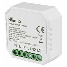 HOM-IO modulo dual switch  da incasso 10A 2 canali wifi domotica smart 559593056