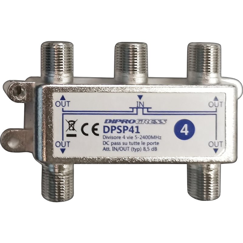 Diprogress divisore partitore derivatore sdoppiatore splitter 5-2400 Mhz F 4 uscite - DPSP41