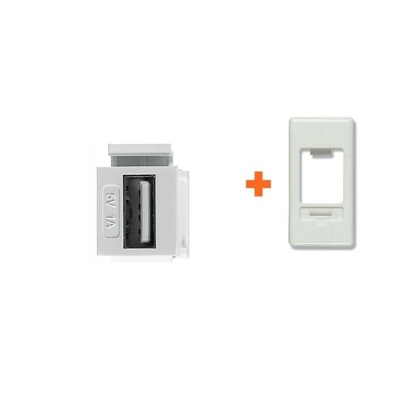 Intellinet Keystone caricatore presa USB 5V 1A compatibile Gewiss System bianca