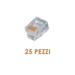 Digitus Confezione da 25 Plug RJ11 6poli - Connettori per Cavi