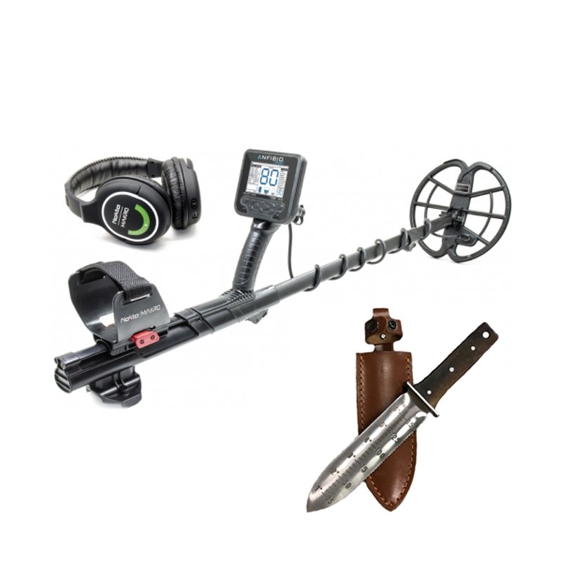 Nokta Makro Anfibio Multi 5kHz 14kHz 20kHz Metal Detector + Accessorio scavo